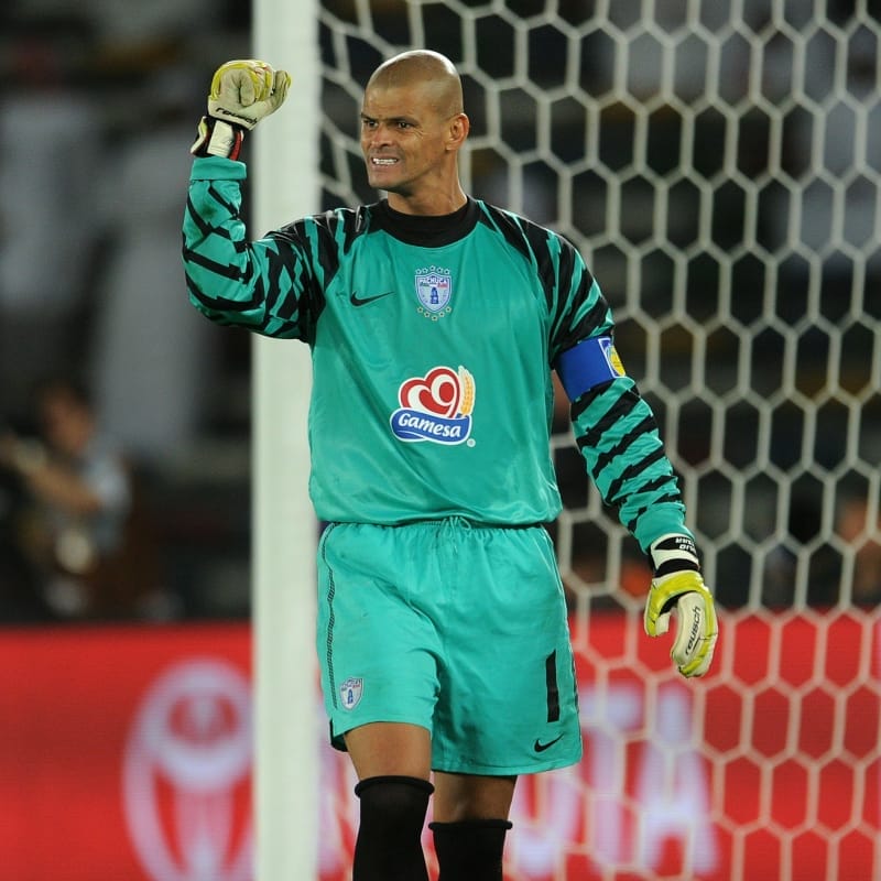 Goalkeeper Miguel Calero of Club de Futbol Pachuca