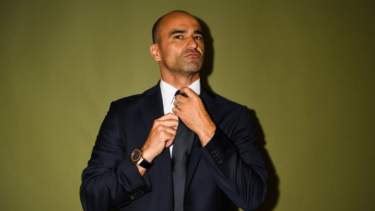 Head coach Roberto Martinez of Belgium poses during the official FIFA World Cup 2018 portrait session at the Moscow Country Club on June 14, 2018 in Moscow, Russia.