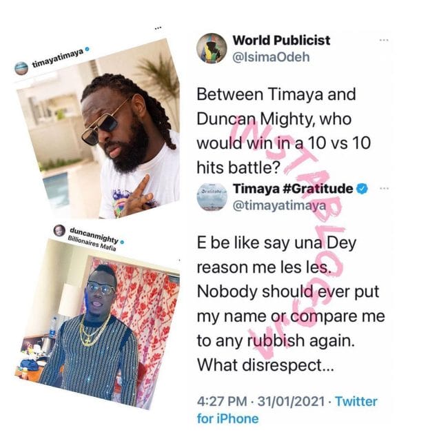 The exchange between the duo