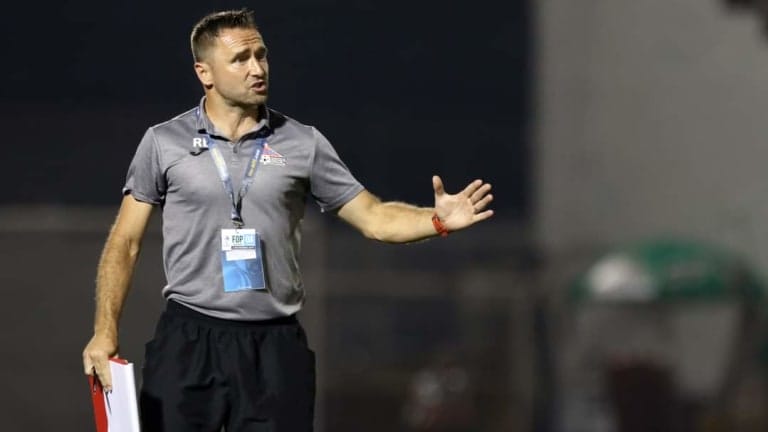 Mongolia head coach Rastislav Bozik conducts a training session