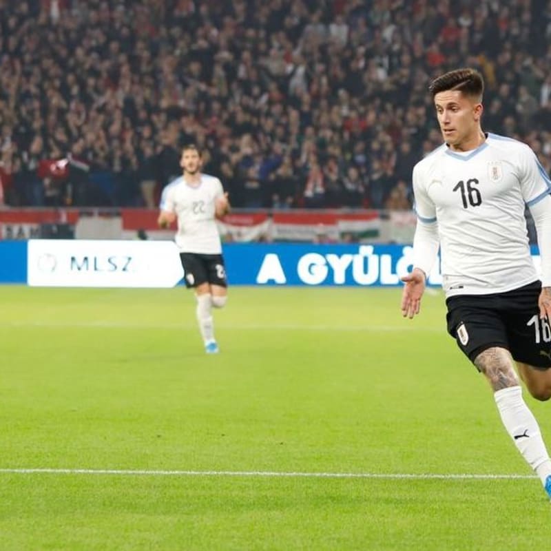 Uruguay's Brian Rodriguez is seen in action vs Hungary (Photo: AUF/@Uruguay)