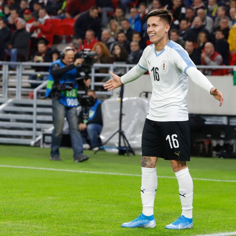 Uruguay's Brian Rodriguez is seen in action vs Hungary (Photo: AUF/@Uruguay)