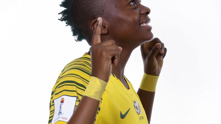 Thembi Kgatlana of South Africa poses for a portrait