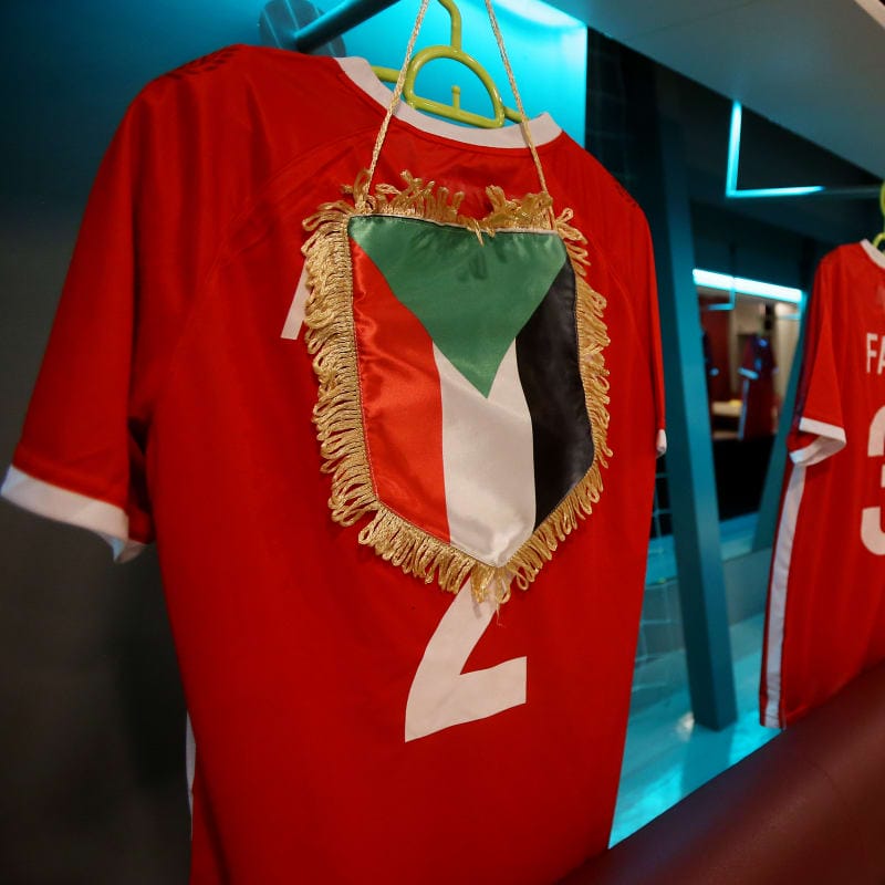 General view inside the Sudan dressing room ahead of the FIFA Arab Cup Qatar 2021 Qualifiers match between Libya and Sudan at Al Wakrah Stadium on June 19, 2021 in Doha, Qatar.&nbsp;