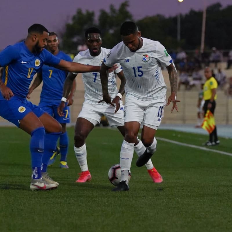 Image of the match between Curaçao and Panama as part of Concacaf Qualifier for Qatar 2022 (Photo: @Fepafut)
