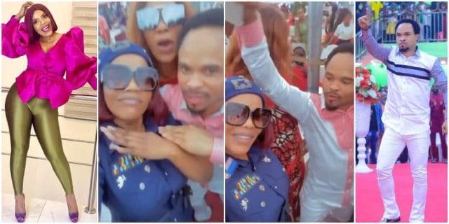 Nigerians react to emerging video of actress Empress Njamah and Odumeje having fun together at event Nigerians react to emerging video of actress Empress Njamah and Odumeje having fun together at event