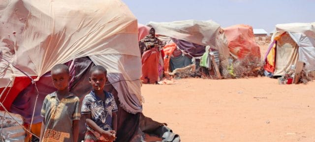 Somalia. A view of the IDP camp in Horseed camp - one of the places the drought has hit hardest