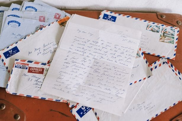 Most of the letters were sent by airmail and span over a decade