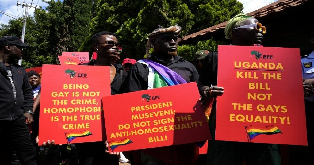 South African Activists Demonstrate Against Uganda's Anti-gay Bill ...