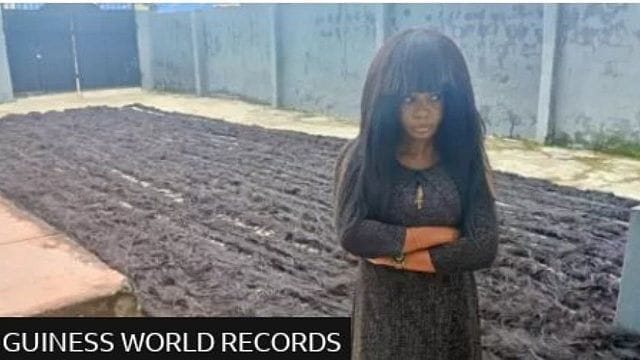 Nigerian Woman Sets Guinness World Record For Longest Hand Made Wig Africa Global Village 
