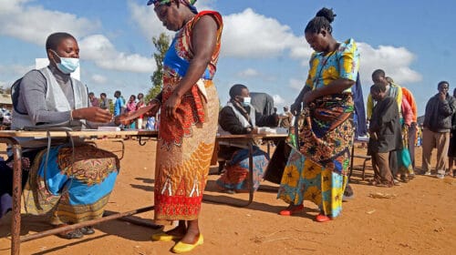 Malawians voting